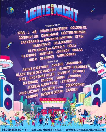 Concierto de DJ Snake en Dallas, Texas, Estados Unidos, Viernes, 31 de diciembre de 2021