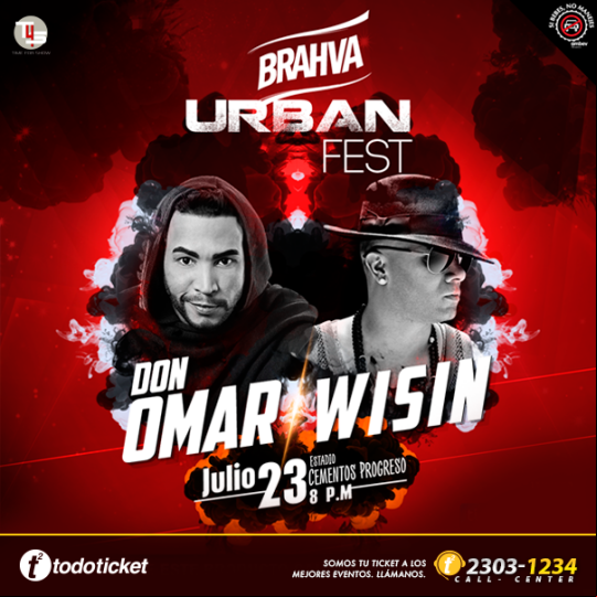 Concierto de Wisin en Ciudad de Guatemala, Guatemala, Sábado, 23 de julio de 2016