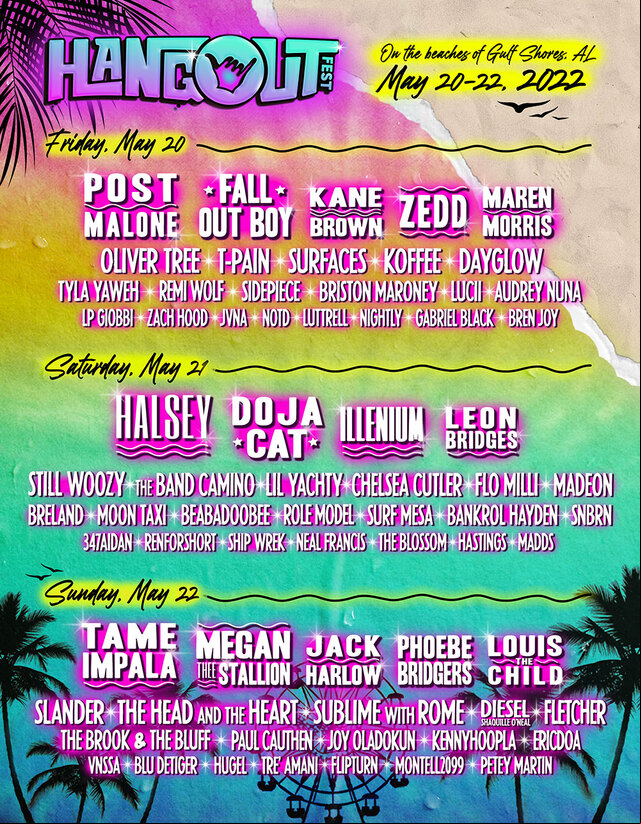 Concierto de Kane Brown en Gulf Shores, Alabama, Estados Unidos, Viernes, 20 de mayo de 2022